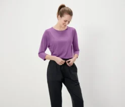 Funktionsshirt mit 3/4-Ärmel, lavendel