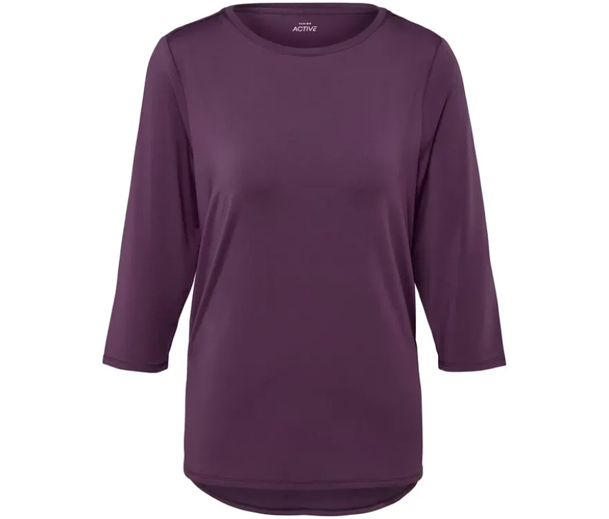 Funktionsshirt mit 3/4-Ärmel, pflaume