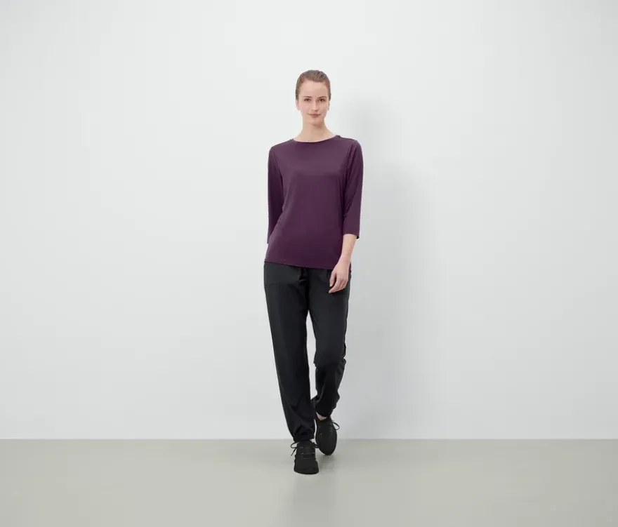 Funktionsshirt mit 3/4-Ärmel, pflaume