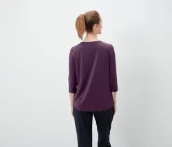 Funktionsshirt mit 3/4-Ärmel, pflaume