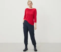 Funktionsshirt mit 3/4-Ärmel, rot