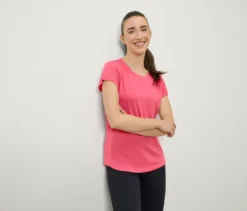 2 Funktionsshirts, rosa/oliv