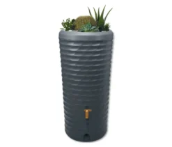 GARANTIA 2-in-1-Regenspeicher, ca. 230 l, Komplett-Set mit Pflanzenschale