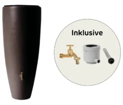 Garantia 2-in-1-Regentonne-Komplett-Set, ca. 300 l, mocca
