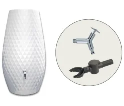 GARANTIA Triagon 2-in-1-Regenspeicher-Set, 230 l, weiß