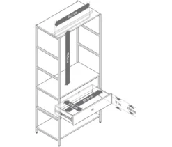 Garderobe »KLAAR« mit 2 Schubladen