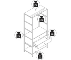 Garderobe »KLAAR« mit 2 Schubladen