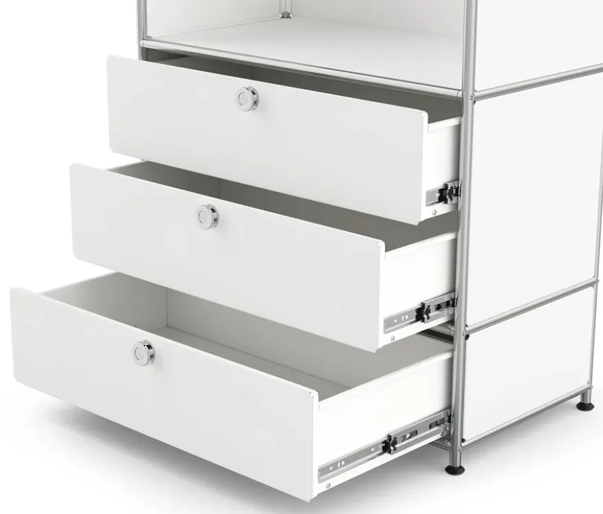 Garderobe Metall »CN3« mit Kleiderstange und 3 Schubladen