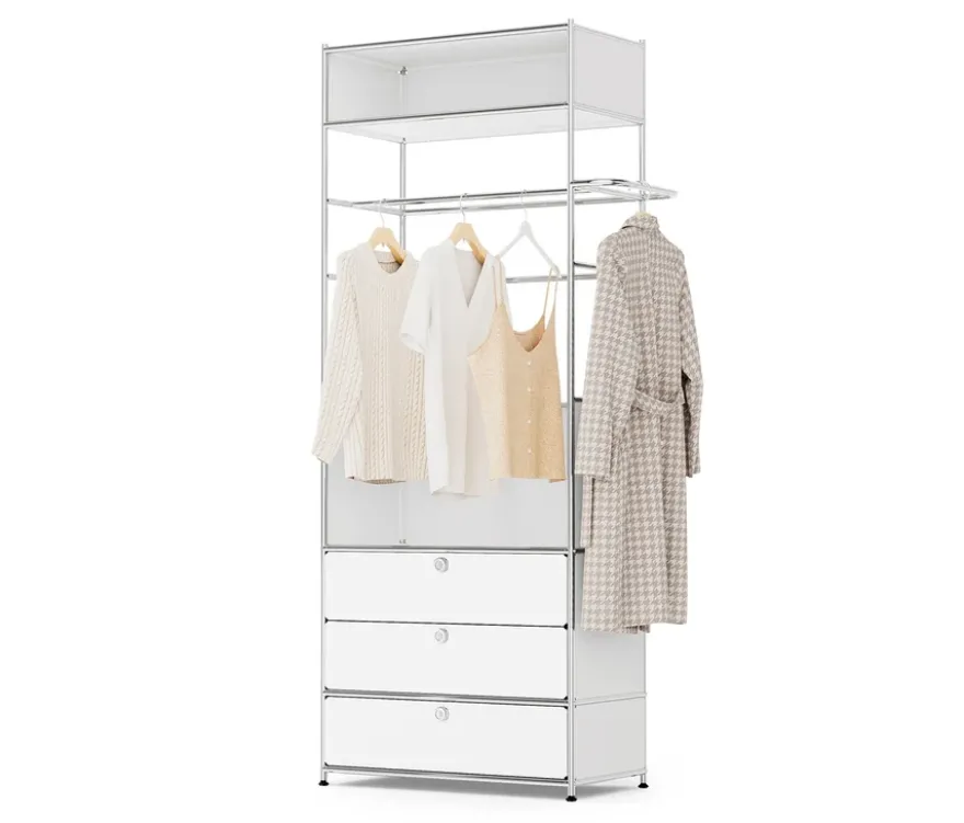 Garderobe Metall »CN3« mit Kleiderstange und 3 Schubladen