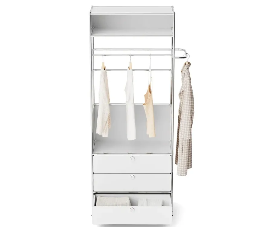 Garderobe Metall »CN3« mit Kleiderstange und 3 Schubladen