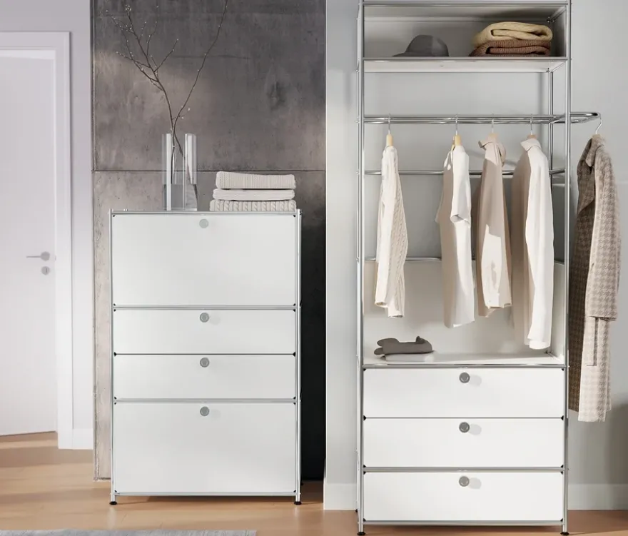 Garderobe Metall »CN3« mit Kleiderstange und 3 Schubladen