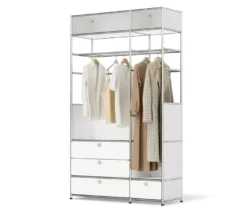 Garderobe Metall »CN3« mit 2 Kleiderstangen und 4 Schubladen