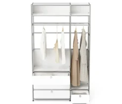 Garderobe Metall »CN3« mit 2 Kleiderstangen und 4 Schubladen