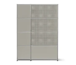 Garderobe Metall »CN3 Slim Line« mit 2 Klappenfächern, hellgrau
