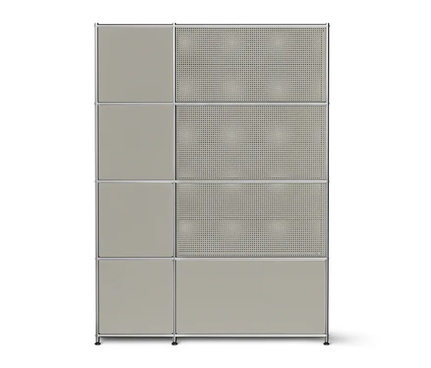 Garderobe Metall »CN3 Slim Line« mit 2 Klappenfächern, hellgrau