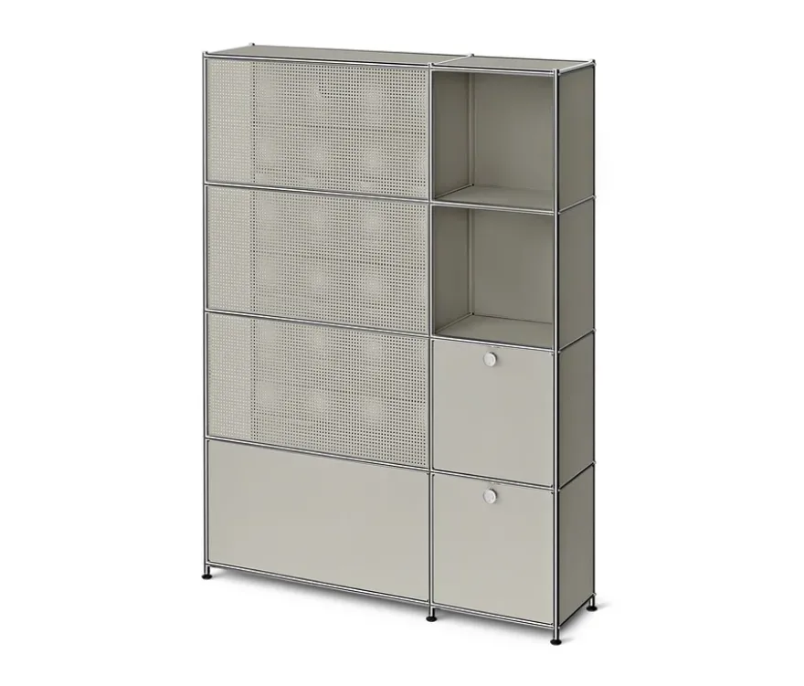 Garderobe Metall »CN3 Slim Line« mit 2 Klappenfächern, hellgrau