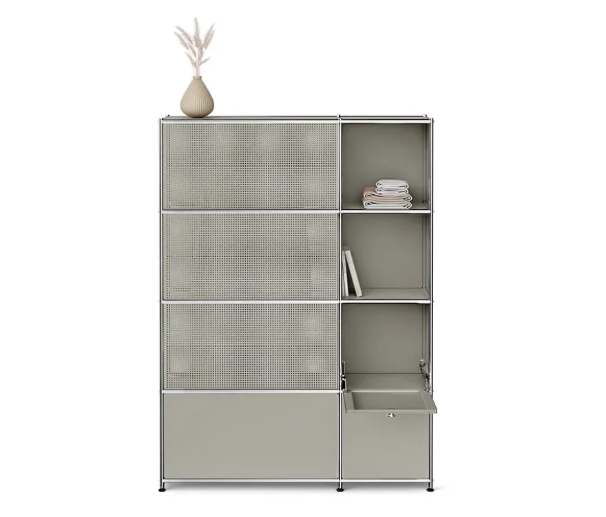 Garderobe Metall »CN3 Slim Line« mit 2 Klappenfächern, hellgrau