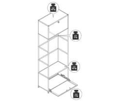 Garderobe Metall »CN3«, weiß