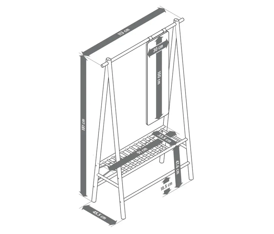 Garderobe mit Spiegel