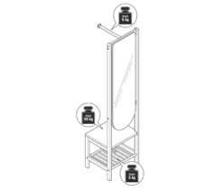 Garderobe mit Spiegel und Ablage