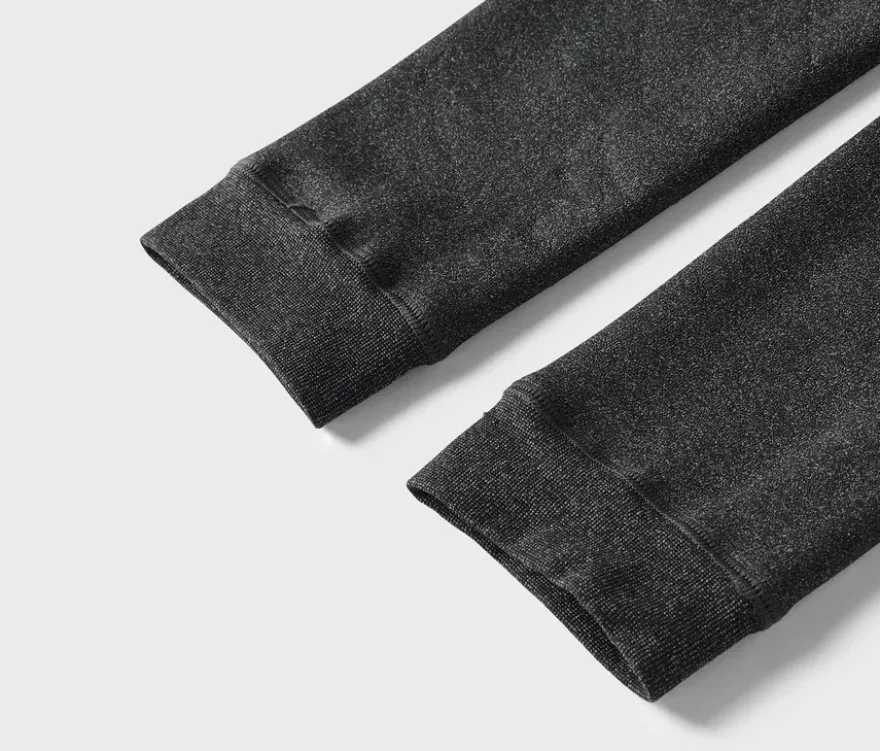 Gefütterte Leggings, anthrazit meliert