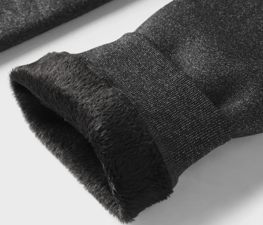 Gefütterte Leggings, anthrazit meliert