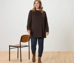 Gefütterte Leggings in Jeansoptik