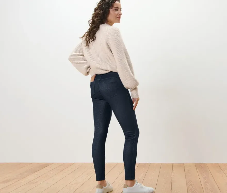 Gefütterte Leggings in Jeansoptik