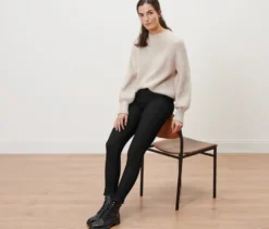 Gefütterte Leggings in Jeansoptik