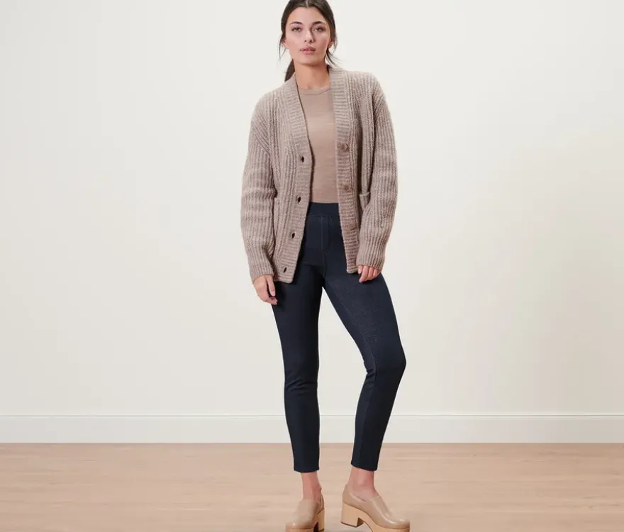 Gefütterte Leggings in Jeansoptik
