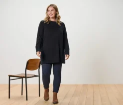 Gefütterte Leggings in Jeansoptik