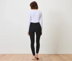 Gefütterte Leggings, schwarz