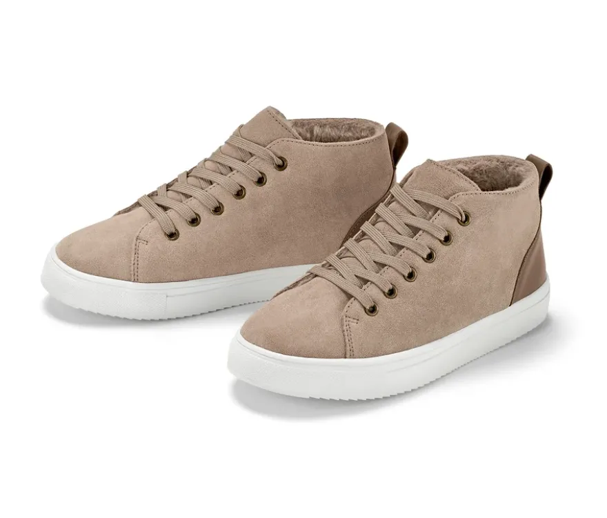 Gefütterter Veloursleder-Sneaker