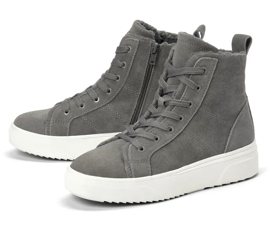 Gefütterte Veloursleder-Sneaker