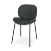 Gepolsterter Designstuhl, dunkelgrau