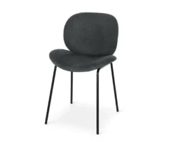 Gepolsterter Designstuhl, dunkelgrau