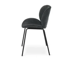 Gepolsterter Designstuhl, dunkelgrau
