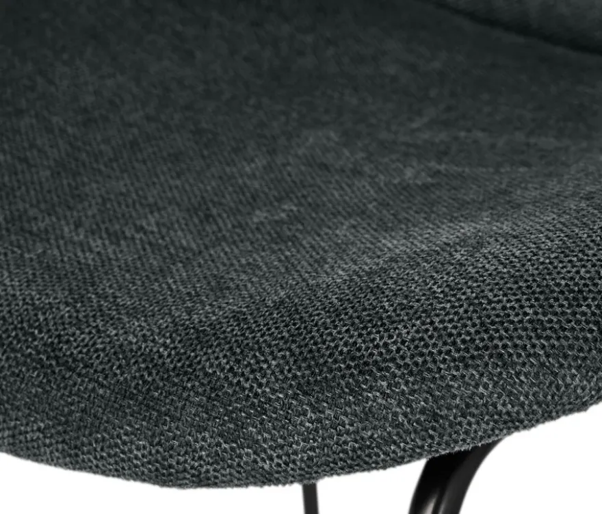 Gepolsterter Designstuhl, dunkelgrau
