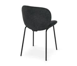 Gepolsterter Designstuhl, dunkelgrau