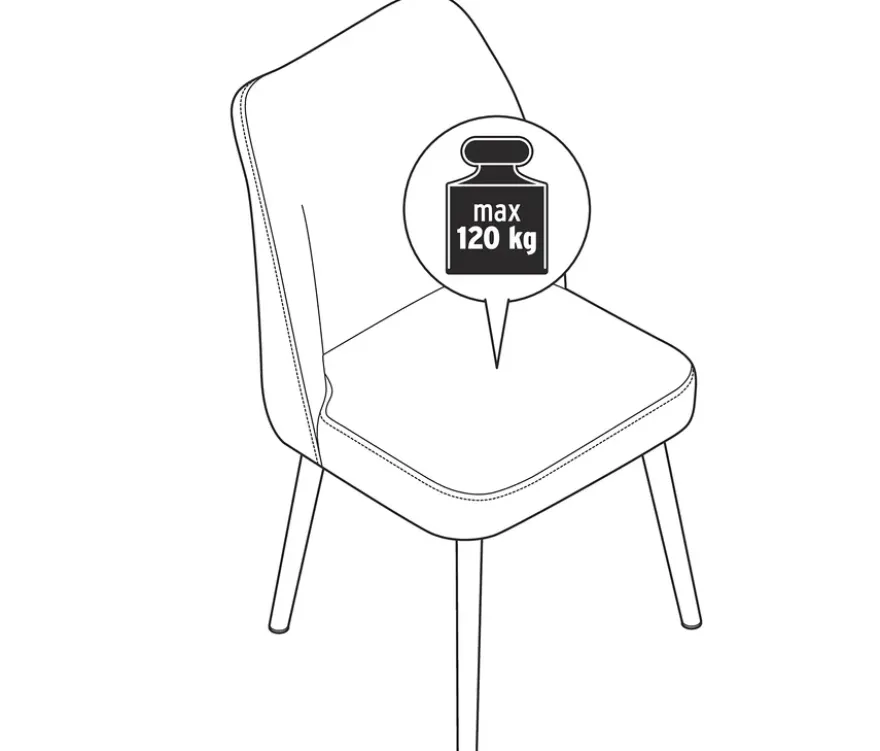 Gepolsterter Esszimmer-Stuhl
