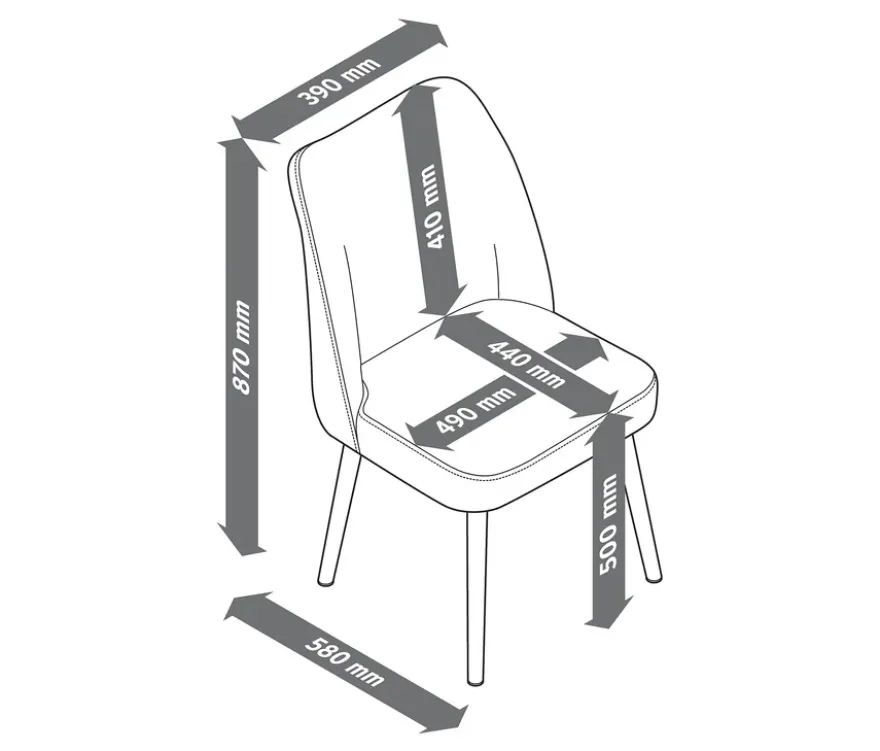 Gepolsterter Esszimmer-Stuhl