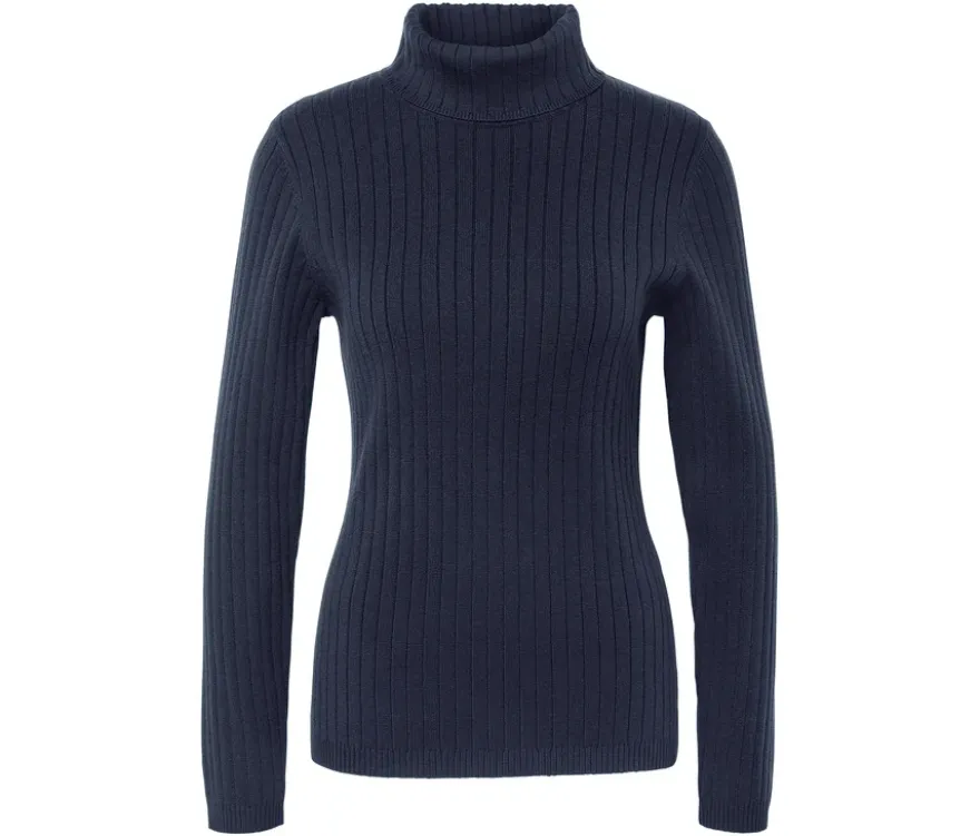 Gerippter Rollkragenpullover