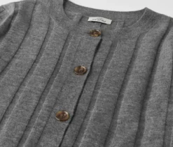 Gerippte Strickjacke