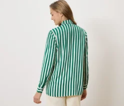 Gestreifte Bluse, grün