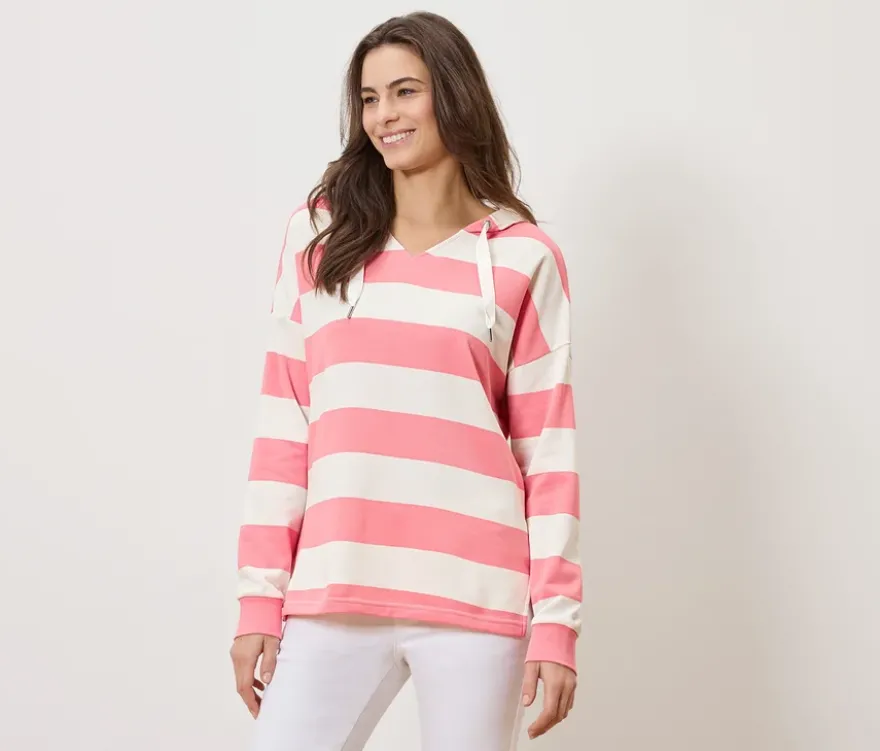 Gestreifter Hoodie