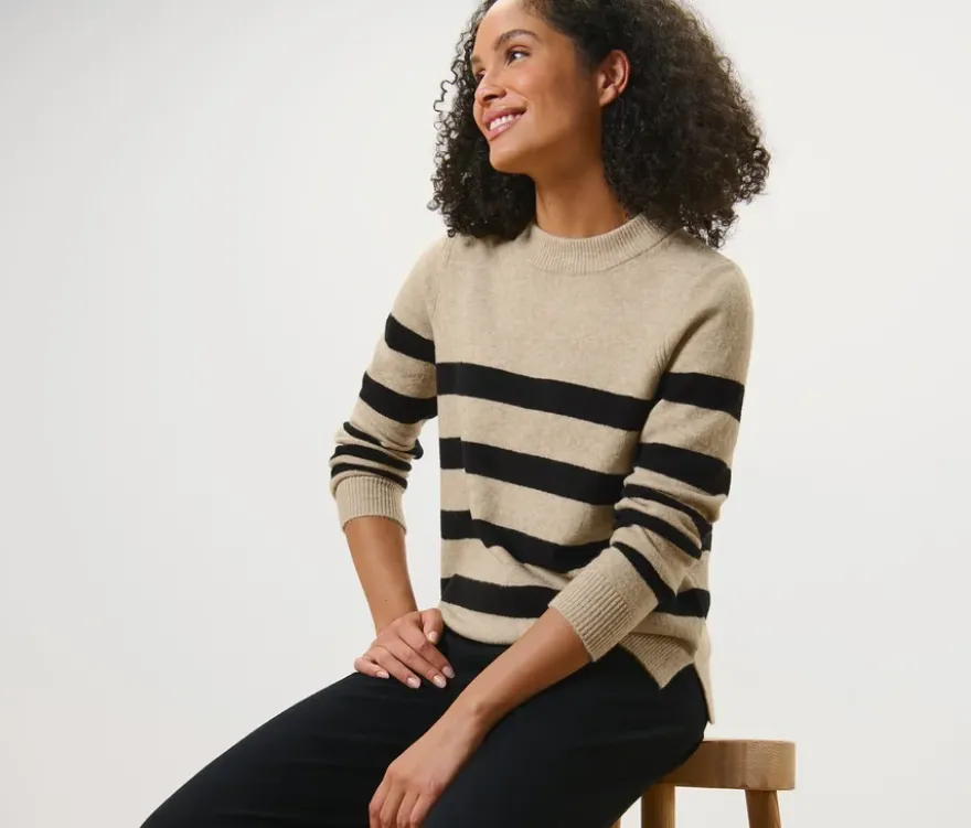 Gestreifter Strickpullover