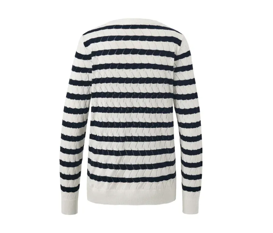 Gestreifter Strickpullover