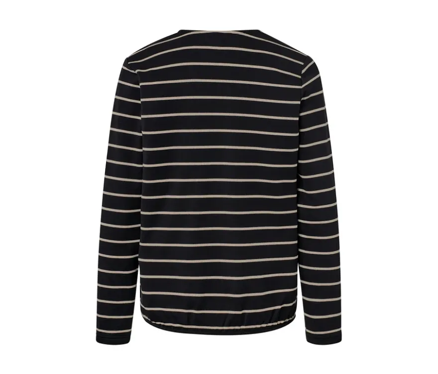Gestreiftes Blusenshirt aus Modal-Mix