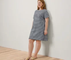 Gestreiftes Jerseykleid