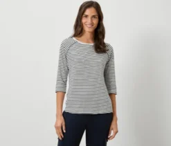 Gestreiftes Shirt mit 3/4-Arm